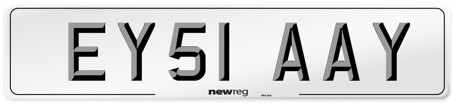 EY51 AAY Number Plate from New Reg